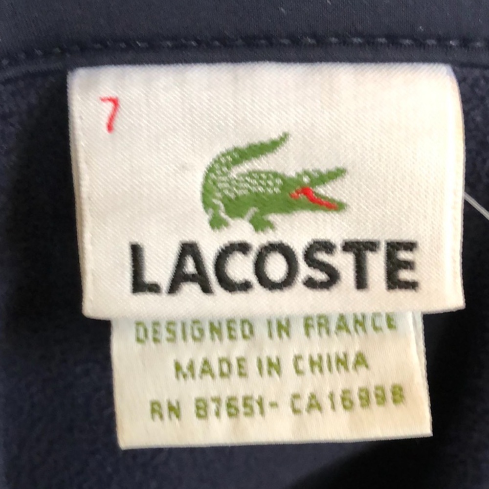 Lacoste Men's Navy Blue Jacket Size 7 / XXL - Picture 12 of 13